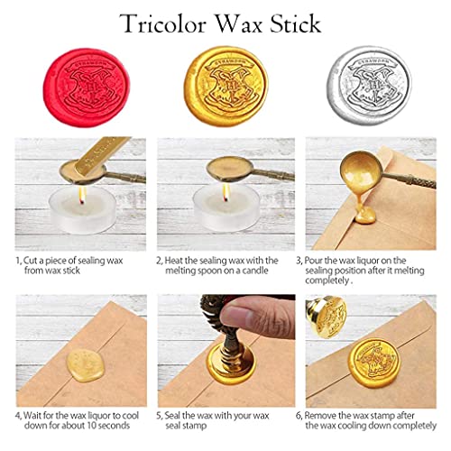 HASTHIP® Quill Pen Ink Wax Seal Stamp Gift Set Feather Dip 5 Replacement Nibs 3 Wax Sticks Nib Base White Spoon Valentine Blue 3 PCS HASTHIP® Quill Pen Ink Wax Seal Stamp Gift Set Feather Dip 5 Replacement Nibs 3 Wax Sticks Nib Base White Spoon Valentine Blue 3 PCS